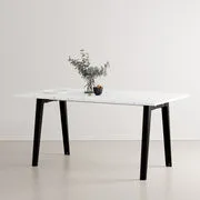 Tavolo rettangolare New Modern - / 160 x 95 cm - Plastica riciclata / 6 a 8 persone di  - Nero - Materiale plastico