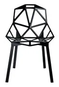 Sedia impilabile Chair one di  - Nero - Metallo