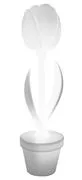 Lampada a stelo Tulip Outdoor - h 150 cm - Per l'interno di  - Bianco - Materiale plastico