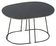 Tavolino Airy - / Small - 68 x 44 cm di  - Nero - Metallo/Legno