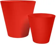 Vaso per fiori New pot - h 70 cm di  - Rosso - Materiale plastico