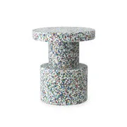 Sgabello Bit - / Tavolo d'appoggio - Plastica 100% riciclata / Ø 36 cm di  - Multicolore - Materiale plastico