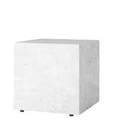 Tavolino Plinth Cubic / Marmo - 40 x 40 x H 40 cm -  - Bianco - Pietra
