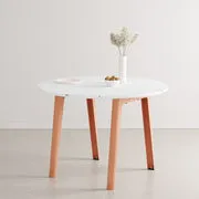 Tavolo rotondo New Modern - / Ø 108 cm - Plastica riciclata / 4 a 6 persone di  - Rosa - Materiale plastico