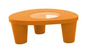 Tavolino Low Lita di  - Arancione - Vetro/Materiale plastico