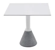 Tavolo quadrato One Bistrot - 79 x 79 cm di  - Bianco - Metallo/Materiale plastico/Pietra