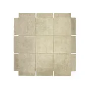 Tappeto Basket - / 180 x 180 cm- Tessuto a mano di  - Bianco/Beige - Tessuto