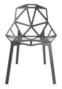 Sedia impilabile Chair One - / Metallo di  - Verde/Grigio - Metallo