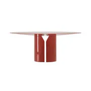 Tavolo rotondo NVL - / Ø 150 cm - By Jean Nouvel di  - Rosso/Arancione - Legno