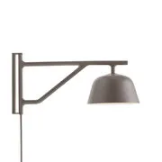 Applique con presa Ambit - / Braccio girevole - L 41 cm di  - Marrone - Metallo