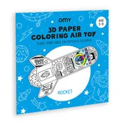 Da colorare 3D da gonfiare Rocket - / Razzo di carta di  - Bianco/Nero - Materiale plastico/Carta