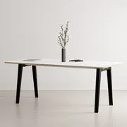Tavolo rettangolare New Modern - / 190 x 95 cm - Laminato / 8 a 10 persone di  - Nero - Metallo/Legno