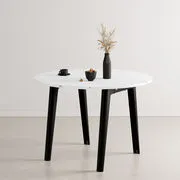 Tavolo rotondo New Modern - / Ø 108 cm - Plastica riciclata / 4 a 6 persone di  - Nero - Materiale plastico