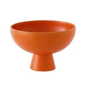 Coppa Strøm Large - / Ø 22 cm - Ceramica / Fatta a mano di  - Arancione - Ceramica