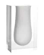 Vaso Bel Air Mega Scoop - / Acrilico - Rettangolo H 33 cm di  - Bianco - Materiale plastico