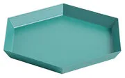 Piano/vassoio Kaleido Small - / 22 x 19 cm di  - Verde - Metallo