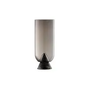 Vaso Glacies Medium - / Ø 10,6 x H 23,5 cm di  - Nero - Vetro