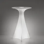 Tavolo bar alto luminoso Jet - / Ø 62 x H 100 cm di  - Bianco - Materiale plastico