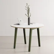 Tavolo rotondo New Modern - / Ø 110 cm - Laminato / 4 a 6 persone di  - Verde - Metallo/Legno