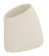 Vaso per fiori Tao M - A 60 cm di  - Bianco/Beige - Vetro/Materiale plastico