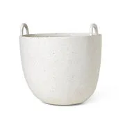 Vaso per fiori Speckle Large - / Ciotola - Ø 30 x H 30 cm / Gres di  - Bianco - Ceramica