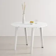 Tavolo rotondo New Modern - / Ø 108 cm - Plastica riciclata / 4 a 6 persone di  - Bianco - Materiale plastico