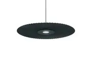 Sospensione Carmen - / LED - Ø 50 cm - Tessuto plissettato di  - Grigio - Tessuto