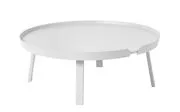 Tavolino basso Around XL / Ø 95 x H 36 cm -  - Bianco - Legno