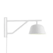 Applique con presa Ambit - / Braccio girevole - L 41 cm di  - Bianco - Metallo