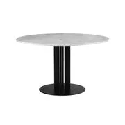 Tavolo rotondo Scala - / Ø 130 cm - Marmo bianco di  - Bianco - Pietra