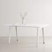 Tavolo rettangolare New Modern - / 160 x 95 cm - Plastica riciclata / 6 a 8 persone di  - Bianco - Materiale plastico