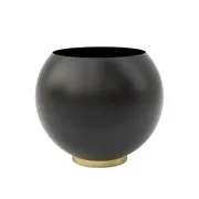 Vaso per fiori Globe - / Ø 60 cm - Metallo di  - Nero - Metallo