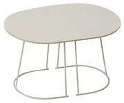 Tavolino Airy - / Small - 68 x 44 cm di  - Bianco/Beige - Metallo/Legno