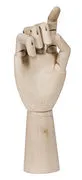Decorazione Wooden Hand Large - / H 22 cm - Legno di  - Legno naturale - Legno