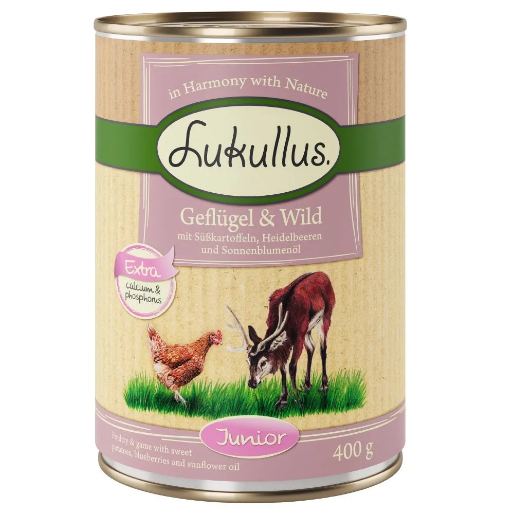 Lukullus Junior Pollame & Selvaggina - 6 x 400 g