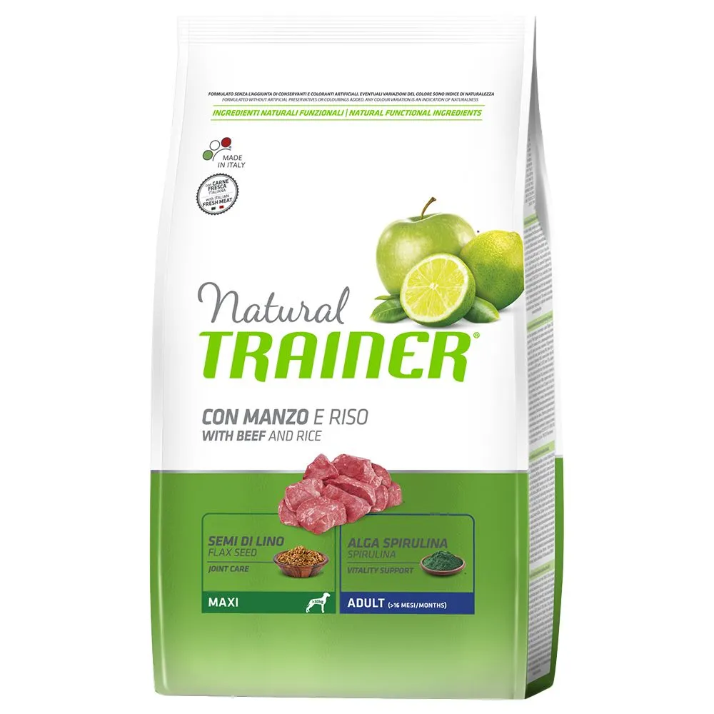 Trainer Natural Maxi Adult Manzo & Riso - 12 kg