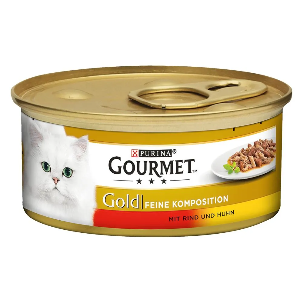 Gourmet Gold Doppio Piacere 12 x 85 g - Manzo e Pollo