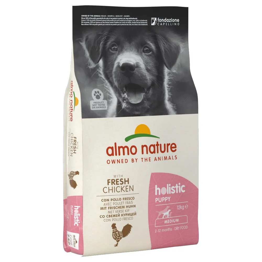 Almo Nature Holistic Medium Puppy con Pollo e Riso - 12 kg