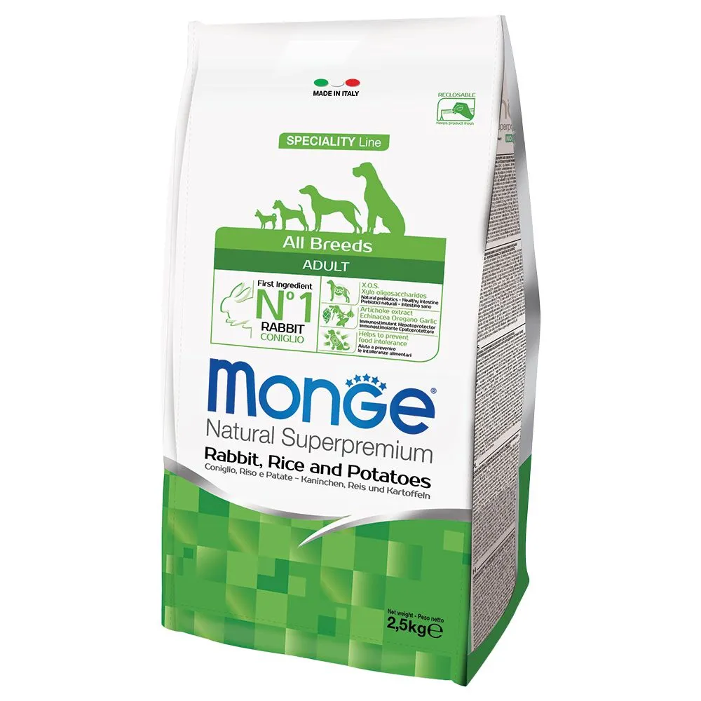 Monge Superpremium Coniglio, Riso e Patate - 12 kg