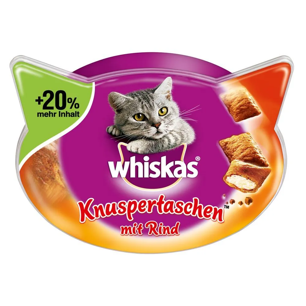 Whiskas Temptations Manzo + 20% quantità! - 72 g