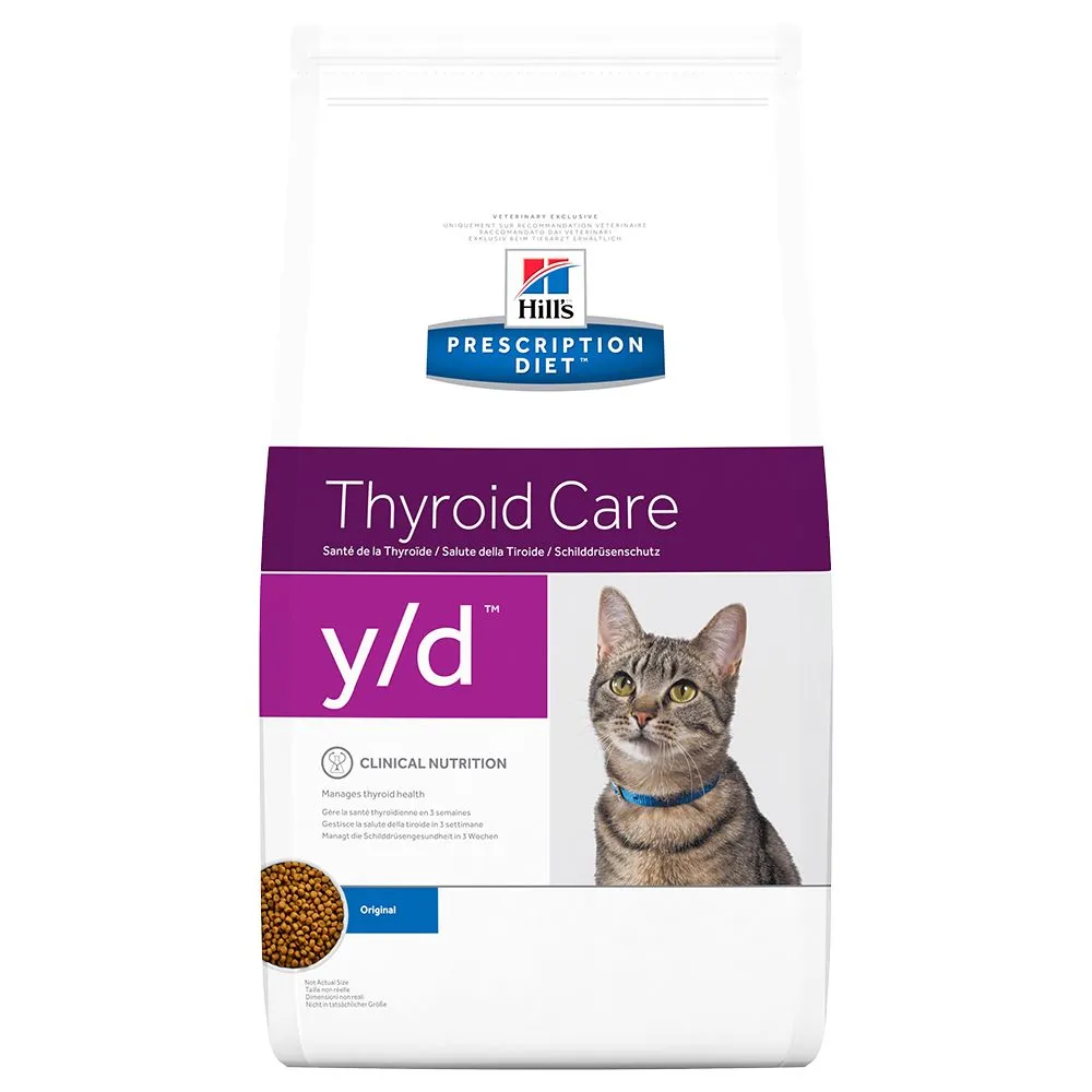 Hill's Prescription Diet y/d Thyroid Care secco per gatti - 5 kg