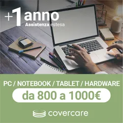 Assistenza estesa Covercare PC Notebook Tablet Hardware 1 anno fascia 800-1000€