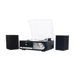 Mini Hi-Fi TT-38R CD Giradischi Cassetta USB SD Aux Nero