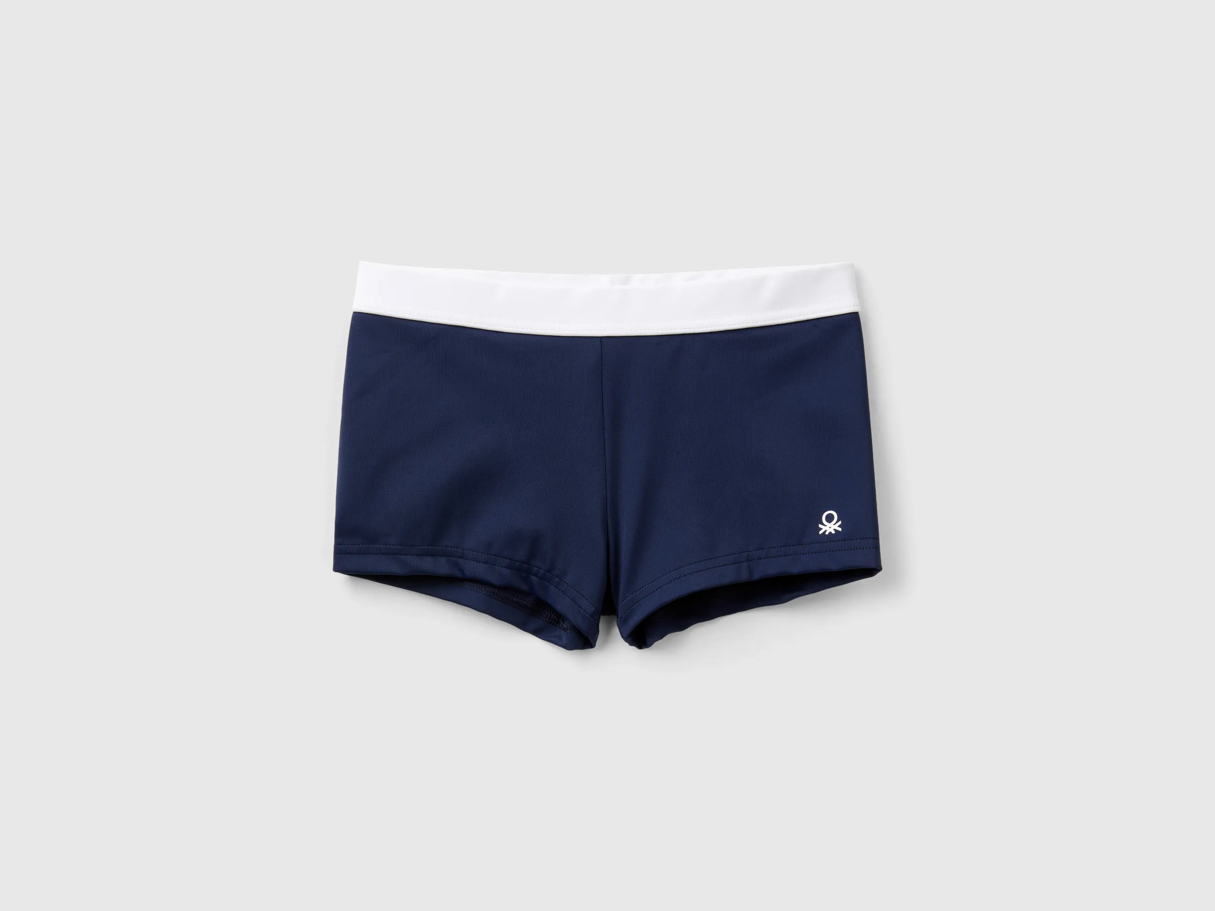 Benetton, Costume Boxer Con Coulisse In Econyl®, Blu Scuro, Bambini