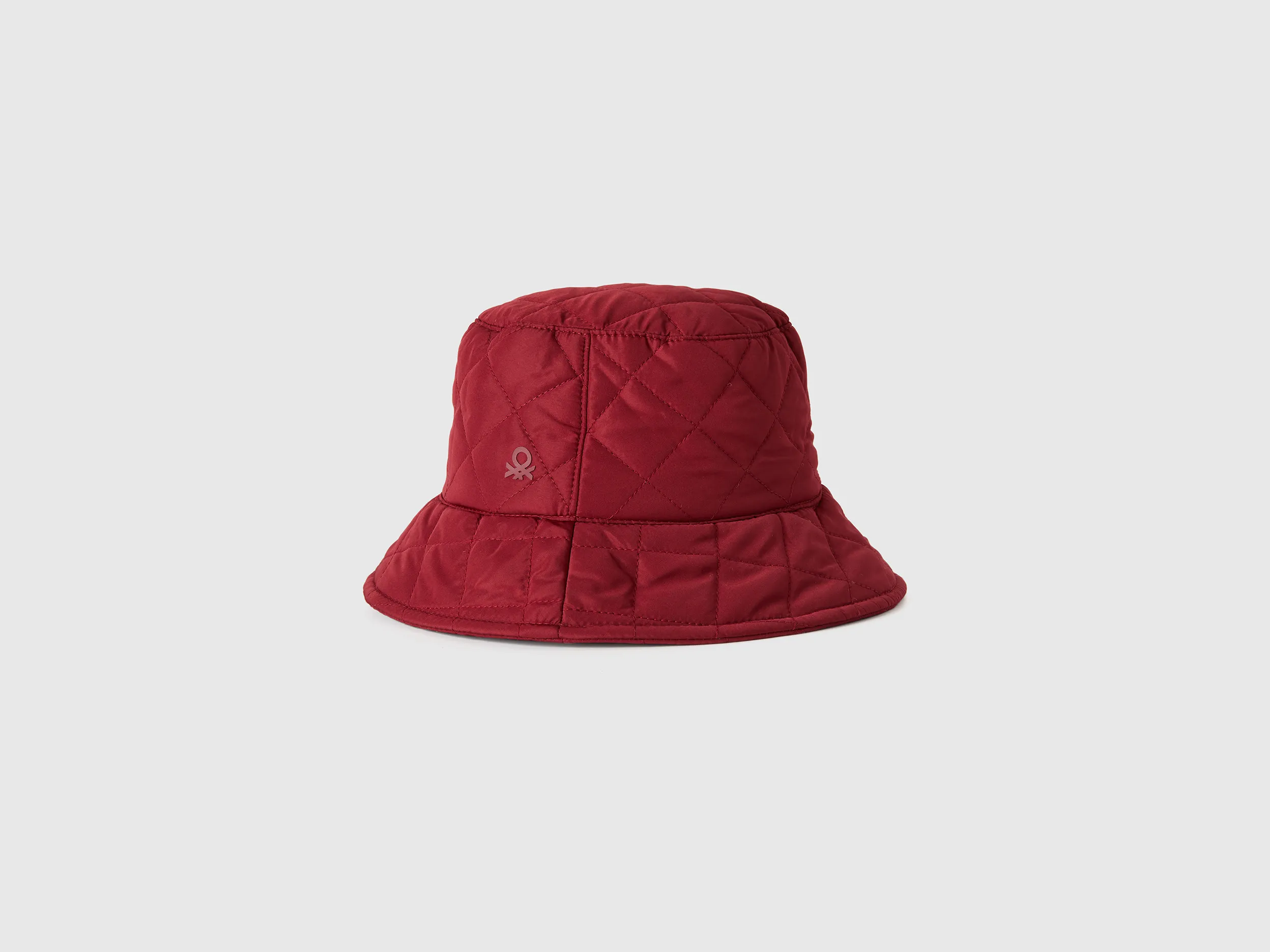 Benetton, Cappello Trapuntato Stile Pescatore, Rosso, Donna