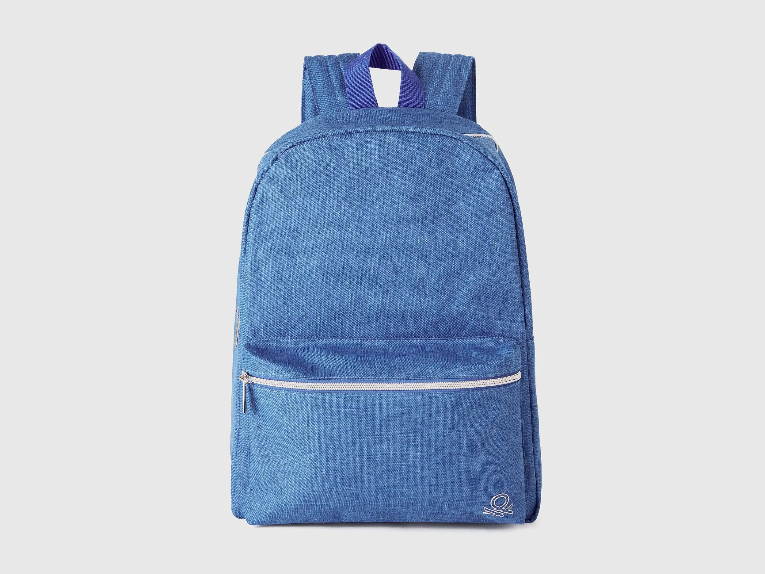 Benetton, Zaino In Nylon, Blu, Bambini