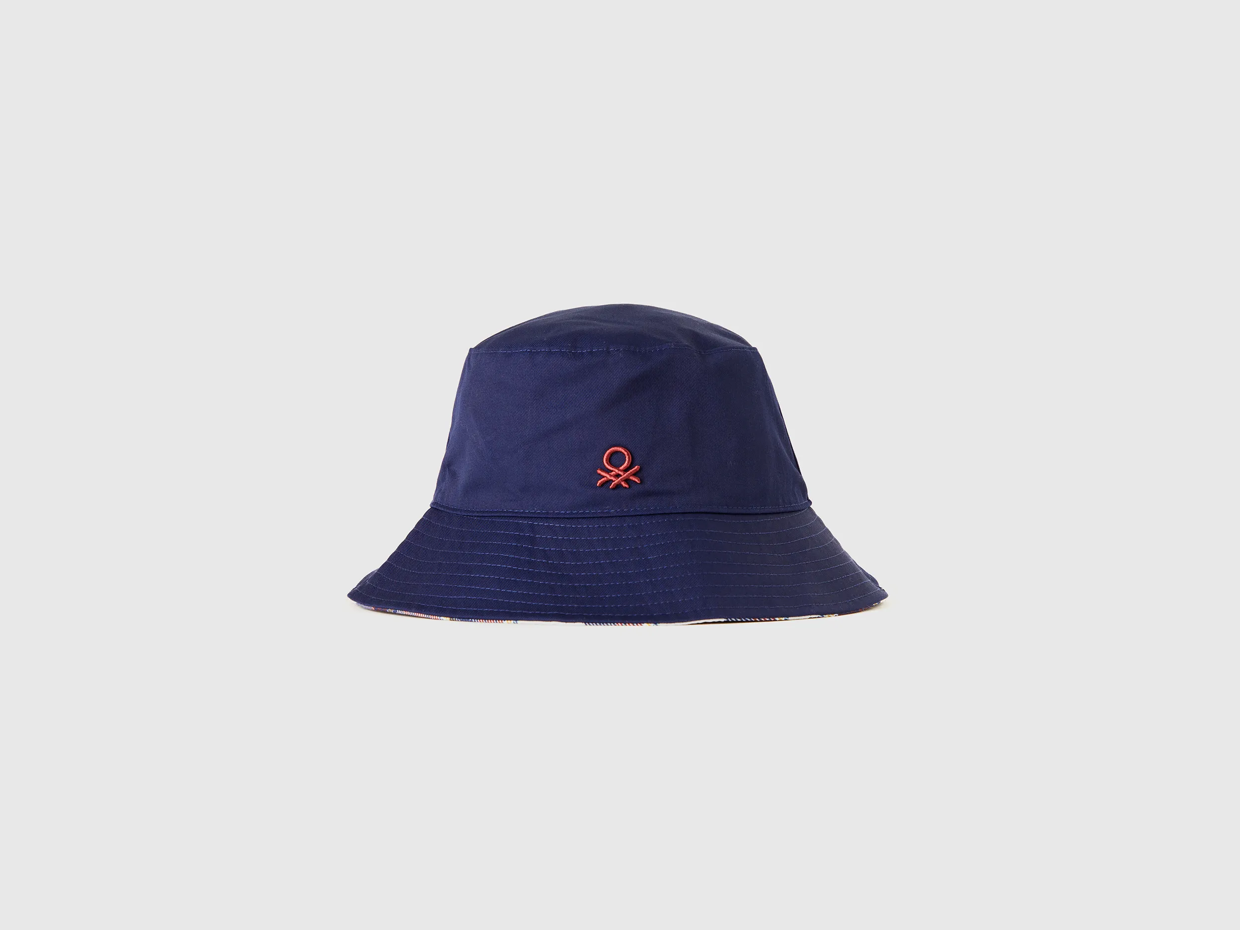 Benetton, Cappello Alla Pescatora Reversibile, Blu Scuro, Uomo