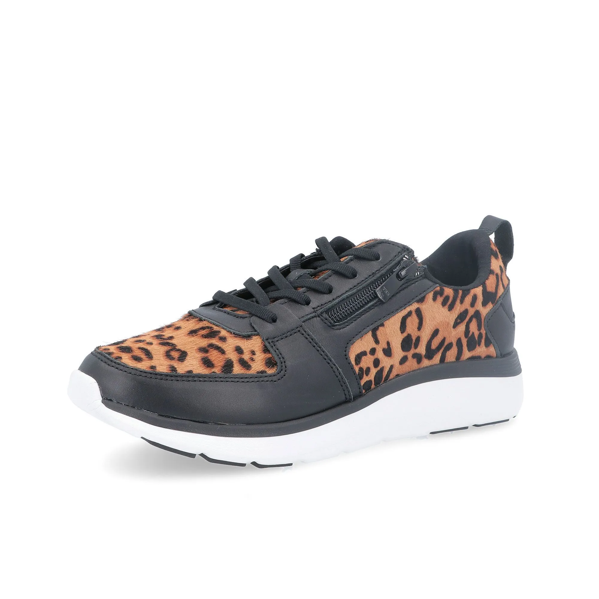 Sneaker in pelle leopardata con soletta ortotica