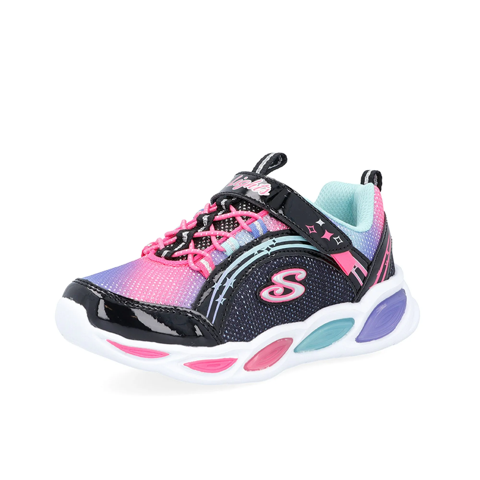 Sneaker da bambina Shimmer Beams con velcro e lucine