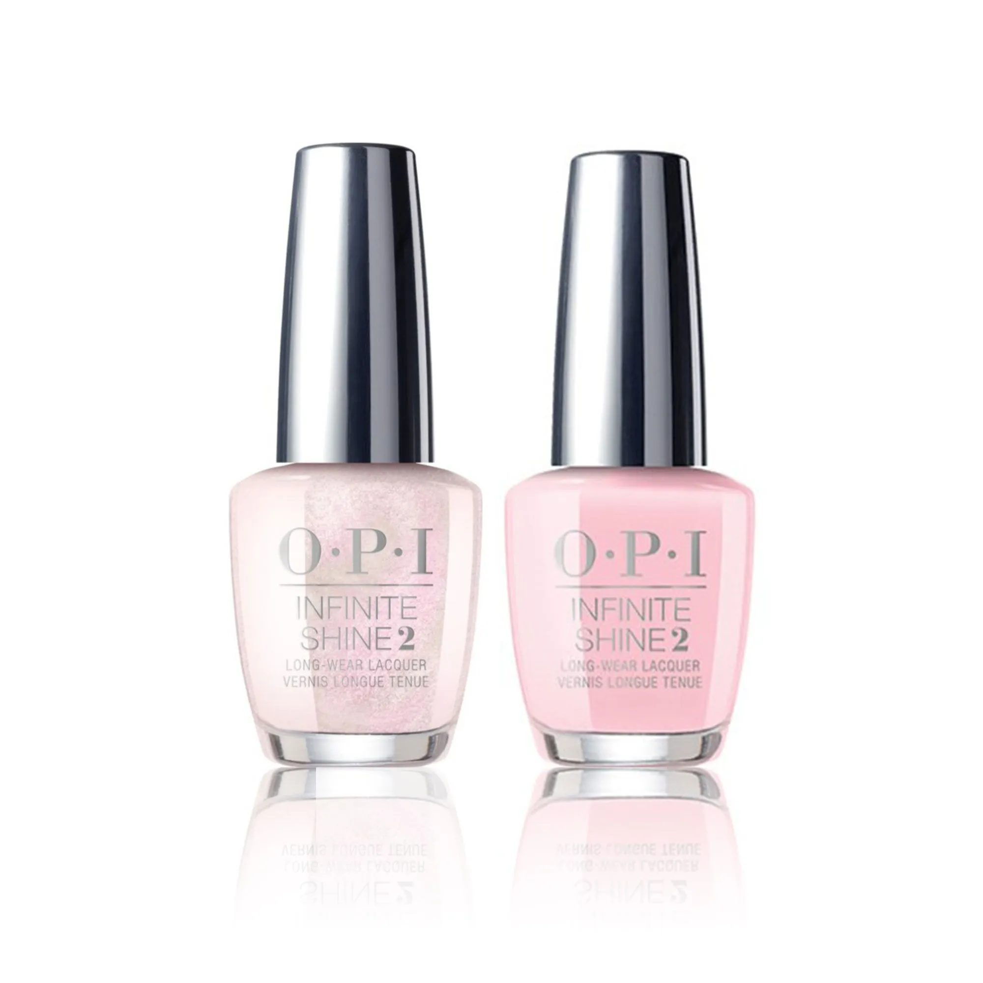 Infinite Shine 2 smalti unghie bianco e rosa nude